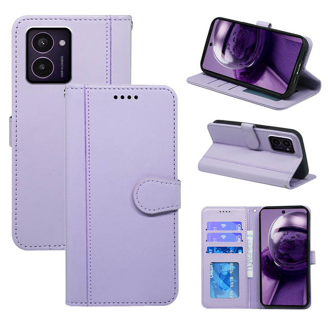 Luxury PU Leather Back Cover Soft Protective Cell Phone Case for Nokia Fusion C210 C110 Card Slots Magnetic Mobile Cover