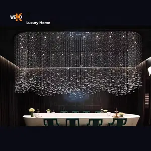VEKO borboleta cristal lustres teto luxo lustre moderno jantar sala lustres fabricante cinco