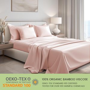 Cloudland Bamboo Sábanas de lino ajustadas Juego de cama 300Tc Hotel Oeko Bamboo Organic Sábana de alta calidad - Product Image 2
