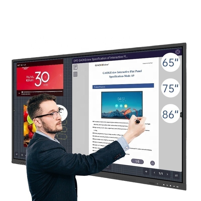 Gaoke Smart Classroom Interactive Whiteboard LCD Interactive Panel 65 Inches School Smart Classroom Interactive Screen 75 Inches