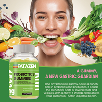 Private Label Vegane Zuckerarme Pflanzenpektin Präbiotika Probiotika Vitamine Gummibärchen für Jugendliche Tägliche Darmflora-Balance Verdauungsförderung
