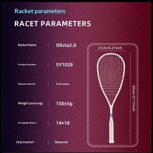 <span class=keywords><strong>Raquette</strong></span> de <span class=keywords><strong>squash</strong></span> intégrée entièrement en carbone ultra-légère, fournie par l'usine |   <span class=keywords><strong>Raquette</strong></span> en fibre de carbone pour matchs et entraînements professionnels - Product Image 3