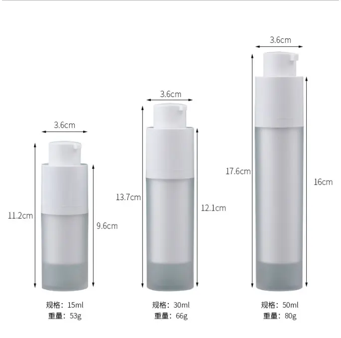 Luxus-Hautpflege-Verpackungs behälter 15ml 30ml 50ml Acryl-Twist-Kunststoff-Kosmetik lotion Airless-Pump flasche für Serum creme