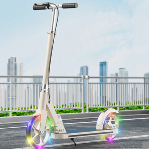 <span class=keywords><strong>Trottinette</strong></span> pliable 3 roues rose, noire et blanche en acier et plastique, <span class=keywords><strong>légère</strong></span>, fonction tricycle pour adultes et enfants, avec lumière LED et réglage de la hauteur - Product Image 3