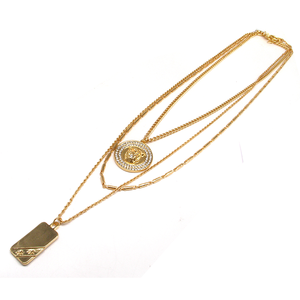 Venta al por mayor personalizado Retro Cruz Jesús collar de oro para las mujeres de múltiples capas cadenas largas estilo clásico aleación de zinc regalo de promoción - Product Image 1