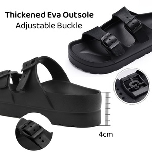 Sandales plates à plateforme pour femmes EVA Custom BK 2024, double boucle réglable, soutien <span class=keywords><strong>de</strong></span> la voûte plantaire, amorti, antidérapantes, été, <span class=keywords><strong>plage</strong></span> - Product Image 2