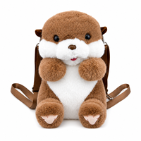 Sac à dos en peluche Otter, sac animalier avec fermeture éclair, rangement réglable, tête chantante qui sort la langue, cadeaux pour enfants, filles, anniversaire, nouveaux jouets