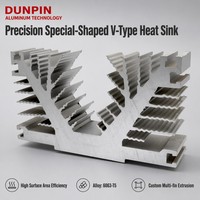 Profil d'extrusion en aluminium sur mesure, dissipateur thermique haute performance avec découpe CNC et anodisation