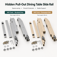 Glissière de table à manger escamotable en aluminium, glissière de tiroir en acier laminé à froid pour meuble de cuisine