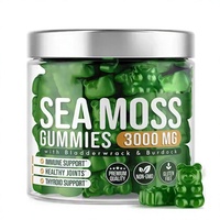 Gummies de mousse de mer pure biologique Ausreson, produits en gel brut, vente en gros, marque privée, huile de nigelle, Ashwagandha, Gummies de mousse de mer