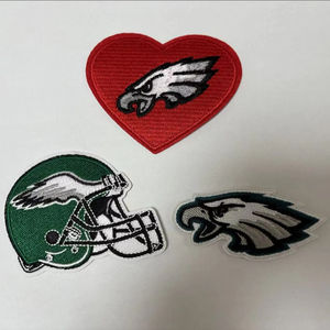 Groothandel op maat gemaakte nieuwe American Football team Philadelphia Eagles patch logo strijk-op borduurwerk ideaal - Product Image 1