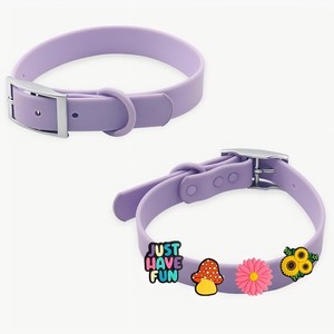 Conjunto de Correa y Collar para Mascotas de PVC Impermeable con Hebilla de Cortex Resistente a la Oxidación, Personalizable con Logotipo, Estilo Ins, para Todas las Estaciones, Lindo y Encantador - Product Image 2