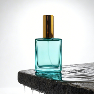 Flacon pulvérisateur de parfum élégant en verre ambré plat de 60 ml, couleur personnalisée, pour sérum de soin et compartiment de parfum en soie - Product Image 1