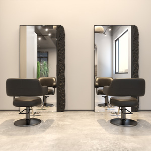 High End Hair Salon <b>Mirror</b> <b>Stand</b> Double Sided <b>Floor</b> <b>Mirror</b> Freestanding Hair Styling <b>Mirror</b> for Barber Shop Beauty Salon - Product Image 4