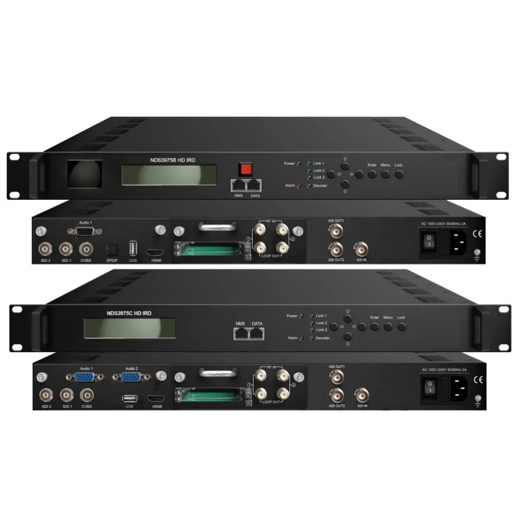 NDS3975C DVB-S2 HD IRD DVB-S2/S2X ถึงตัวถอดรหัส HEVC/H.265, H.265 IRD, HEVC IRD เสียงคู่