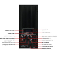 Audio professionnel 6000Watts 15 pouces Subwoofer actif haut-parleur Portable 2CH PA système de haut-parleurs pour la diffusion en direct et autres Bocina