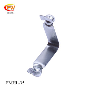 制造带有实心钢头的v形安装双按钮弹簧夹 - Product Image 3