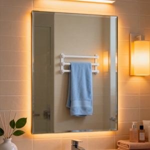 Large Frameless <b>Wall</b> <b>Mirror</b> for Bathroom Living Room <b>Silver</b> Tempered Glass 4mm 5mm Modern Design Custom Size Available - Product Image 1