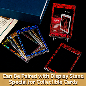 Porta Carte Collezionabili Magnetico Sportivo in Plastica Spessa 7mm con Bordo Olografico Colorato One Touch, Protezione UV 100%, 35pt - Product Image 5