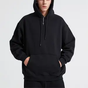 Fournisseur de sweats à capuche Design personnalisé 100% sweat à capuche en coton unisexe sérigraphie polaire éponge vierge 350 g/m² sweats à capuche pour hommes