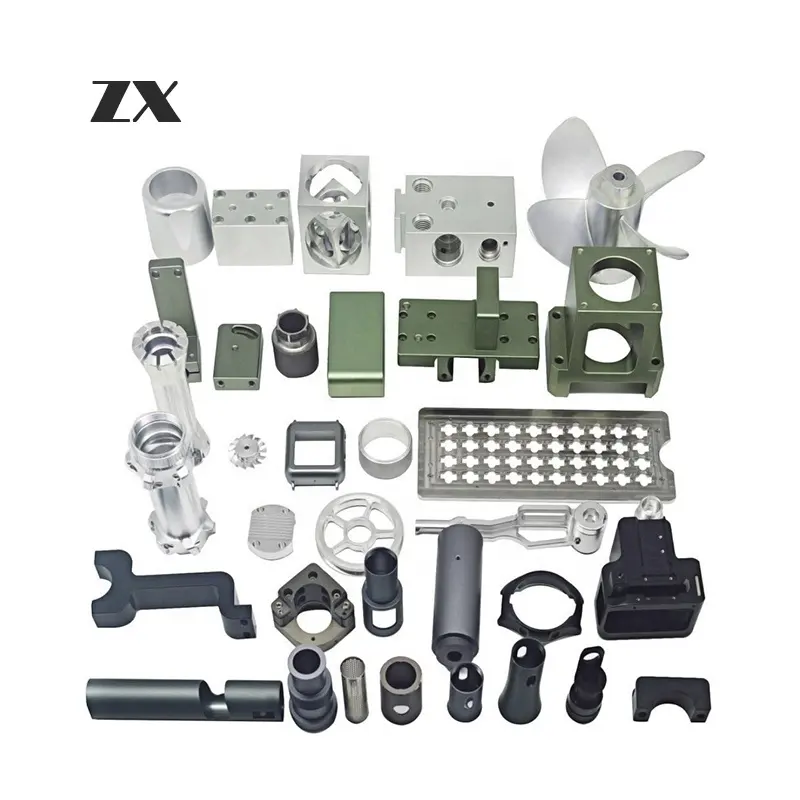 Servicios de mecanizado CNC personalizados Fresado de precisión Piezas de aluminio Precios competitivos para Metal Latón Acero inoxidable Personalizado ZX