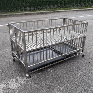 Chuồng chó sắt cao cấp, thoải mái, cửa đôi, một lớp, cỡ lớn, dùng ngoài trời - Product Image 1