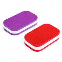 Éponge abrasive robuste en émeri, tampon de nettoyage de cuisine enduit de sable pour casseroles, poêles et plaques de cuisson, logo personnalisé OEM