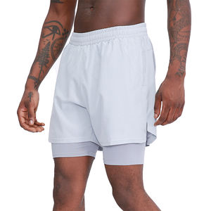Nuevos Shorts de Gimnasio para Hombre 2 en 1 de Verano OEM Personalizados para Correr Ropa Deportiva Jogging Fitness Entrenamiento de Secado Rápido - Product Image 1
