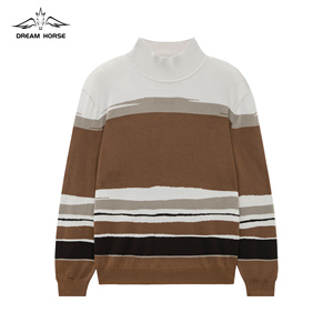 AiNear Vente en gros Design de logo personnalisé Oem & Odm Pull-over tricoté en laine mérinos à manches longues et <span class=keywords><strong>col</strong></span> <span class=keywords><strong>roulé</strong></span> de couleur <span class=keywords><strong>marron</strong></span> pour hommes - Product Image 1