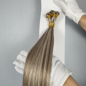 Extensions de cheveux 100% naturels Jasmine Beauty, qualité supérieure, trame nouée à la main, double tirage, cheveux russes Remy, styles raides et ondulés soyeux - Product Image 2