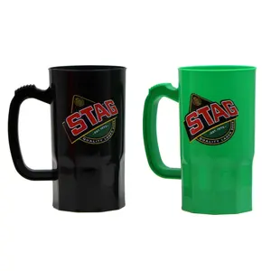 New product ideas 2023 Plastic Beer Mugs with Handles Hold 14 Ounces Reusable Perfect for Bar and Outdoor Event Promotional gift