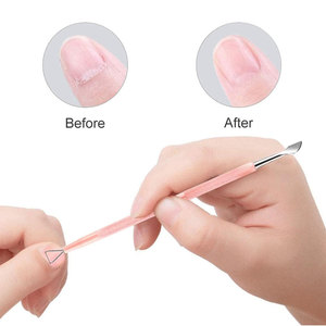 Fournisseur d'usine en gros : Repousse-cuticules et grattoir à ongles en acier inoxydable pour manucure et pédicure, outil de beauté pour salon - Product Image 2