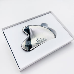 Rodillo de Masaje Facial de Acero Inoxidable, Herramienta Guasha Plateada, Gua Sha de Acero Inoxidable - Product Image 4