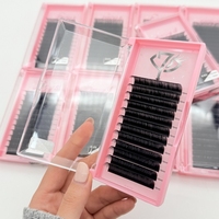 Extensions de cils individuelles en velours de haute qualité, personnalisées, noir mat, cachemire, véganes, sans cruauté, naturelles, longues