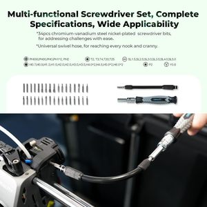 Kit de Herramientas para Impresora 3D Creality, Estuche de Transporte de 74 Piezas para Todas las Impresoras 3D FDM, Acero al Cromo Vanadio, Montaje, Desmontaje y Acabado - Product Image 5