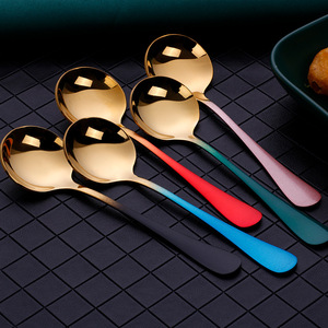 Gros Miroir Argenterie Acier Inoxydable Noir Cuillère À Thé En Métal <span class=keywords><strong>Dessert</strong></span> Cuillère À Thé Pour La Fête - Product Image 2