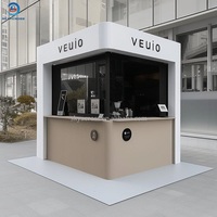 Kiosque à café préfabriqué extérieur personnalisable en usine, stand de café commercial extérieur, kiosque de service de boissons extérieur sur mesure