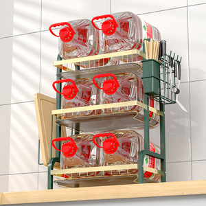 Support de rangement mural léger en métal de luxe Double et triple couche multifonction bol plaque baguettes sèche-linge pour la <span class=keywords><strong>cuisine</strong></span> - Product Image 3