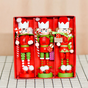 13cm <span class=keywords><strong>ELF</strong></span> <span class=keywords><strong>nutcracker</strong></span> bằng gỗ với treo dây cho cây giáng sinh - Product Image 2