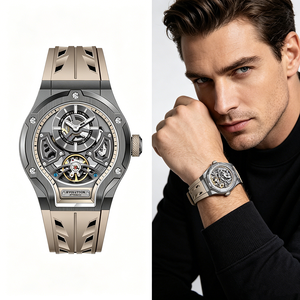Orologio da Polso Meccanico Automatico OEM di Lusso Personalizzato in <span class=keywords><strong>Acciaio</strong></span> Inossidabile 316L Impermeabile con Quadrante Scheletrato per <span class=keywords><strong>Uomo</strong></span> - Product Image 1