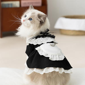 Vestidos de gato, Vestidos Country Maid, Roupas de gato finas e fofas para primavera e verão, Pet Princess Outfits - Product Image 6