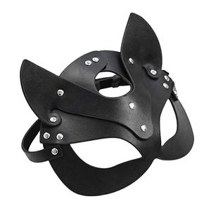 Produits sexuels pour adultes Jouet sexuel SM <span class=keywords><strong>Masque</strong></span> pour les yeux et collier en cuir pour femmes Cosplay <span class=keywords><strong>Catwoman</strong></span> Jeu pour adultes Fête de mascarade - Product Image 3