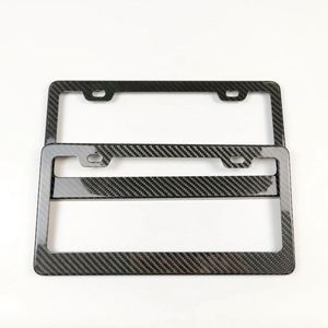 Factory Direct Sales Car Accessories 2026 Carbon Fiber <b>License</b> Plate <b>Frame</b> for USA - Product Image 1