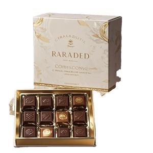 Boîte d'emballage de luxe carrée pour <span class=keywords><strong>chocolat</strong></span>, personnalisée par le fabricant Pulida, nouvelle collection 2025, emballage en papier rigide, étiquette privée, produit cadeau - Product Image 1