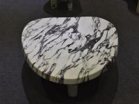 Table basse en marbre Calacatta Viola moderne UnionStone, forme irrégulière, faite à la main, en pierre naturelle, meubles de salon
