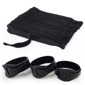 12x125mm thân thiện với môi không thấm nước Nylon quan hệ cáp Back-to-Back móc lưu trữ vòng lặp Dây đai cho nhà văn phòng lớp học tổ chức - Product Image 1