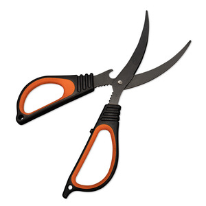 <b>Kitchen</b> <b>Scissors</b> Stainless Steel 4 In Straight Head Shrimp Deveining Tool Home Use Black And Orange - Product Image 1
