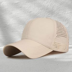 Casquette de baseball unisexe de haute qualité, 100% polyester, perforée, découpée au laser, sportive, décontractée, séchage rapide - Product Image 6