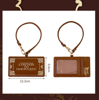 Porte-badge en cuir PU avec cordon, personnalisé, durable, anti-perte, pour étudiants, fabriqué en usine BSCI