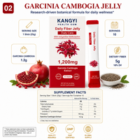 Bâtonnets de gelée de Garcinia Cambogia 1200mg Fibres alimentaires Grenade Graines de Chia Collagène de poisson GMP OEM